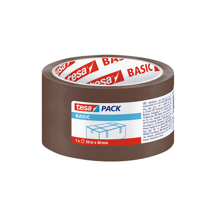 סרט אריזה פוליפרופילן Tesa 58573 חום רוחב 48 מ"מ אורך 50 מטר