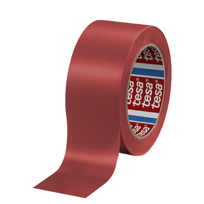 סרט סימון רצפות פלקס 60760 Tesa אדום רוחב 50 מ"מ, אורך 33 מטר