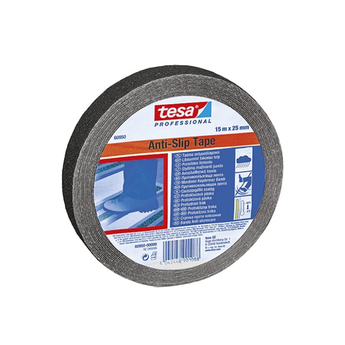סרט נגד החלקה 60950 Tesa שחור רוחב 25 מ"מ, אורך 15 מטר
