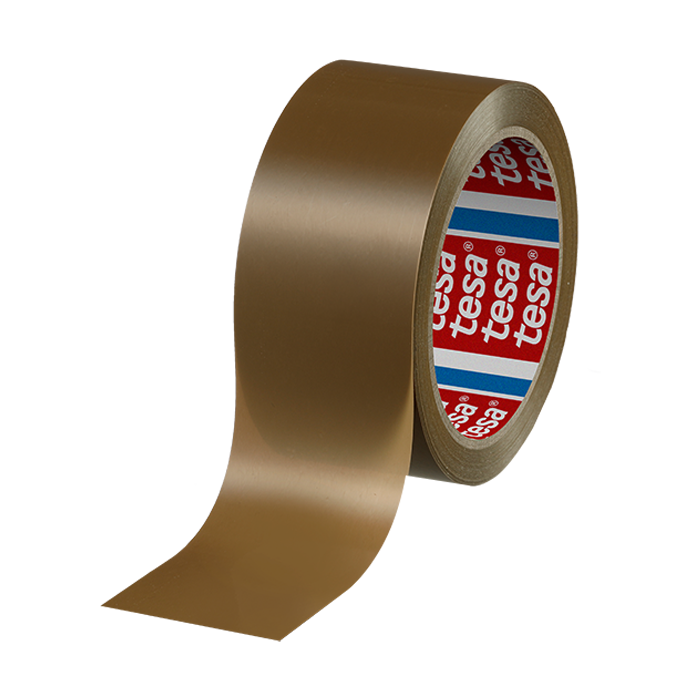 סרט אריזה PVC חד צדדי Tesa 4120 חום רוחב 19 מ"מ אורך 50 מטר