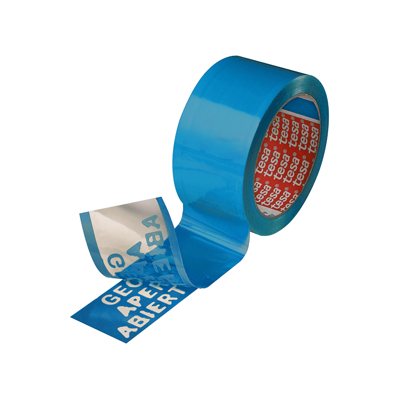 סרט אריזה כחול לזיהוי פתיחה 64007 Tesa כחול רוחב 50 מ"מ, אורך 50 מטר