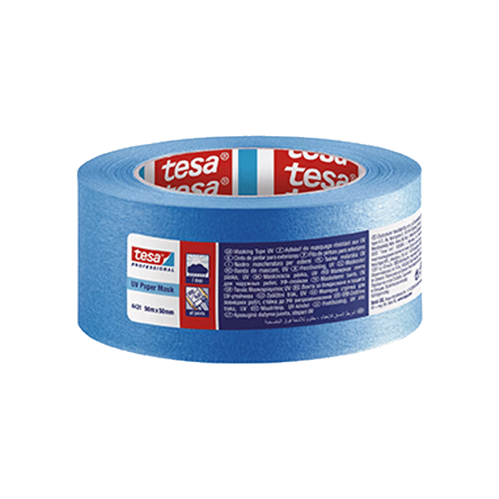 מסקינטייפ כחול לצביעה בחוץ Tesa 4431 כחול רוחב 50 מ"מ, אורך 50 מטר
