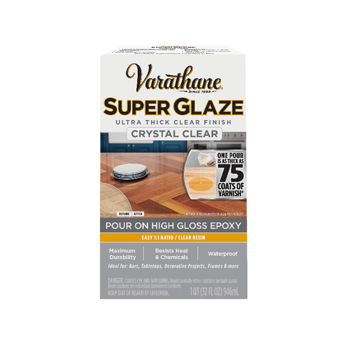 אפוקסי סופר גלייז במראה זכוכית קריסטל שקוף 946 מ"ל