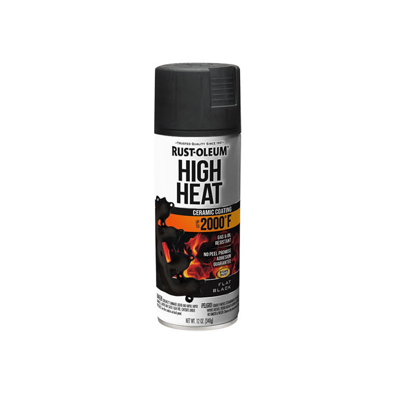 ספריי צבע לרכב חום גבוה 1100° שחור מט 340 גרם