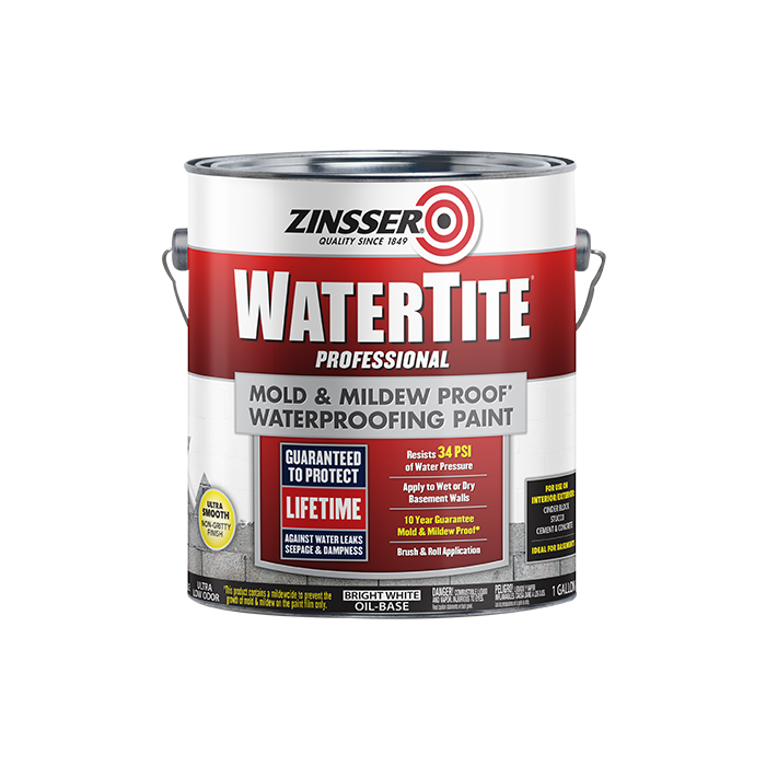 חומר איטום שלילי WATERTITE לקירות חיצוניים ופנימיים לבן בסיס שמן 3.79 ליטר