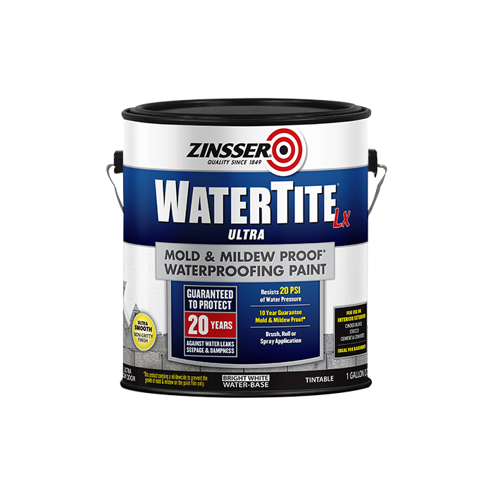 חומר איטום שלילי WATERTITE לקירות חיצוניים ופנימיים לבן בסיס מים 3.79 ליטר