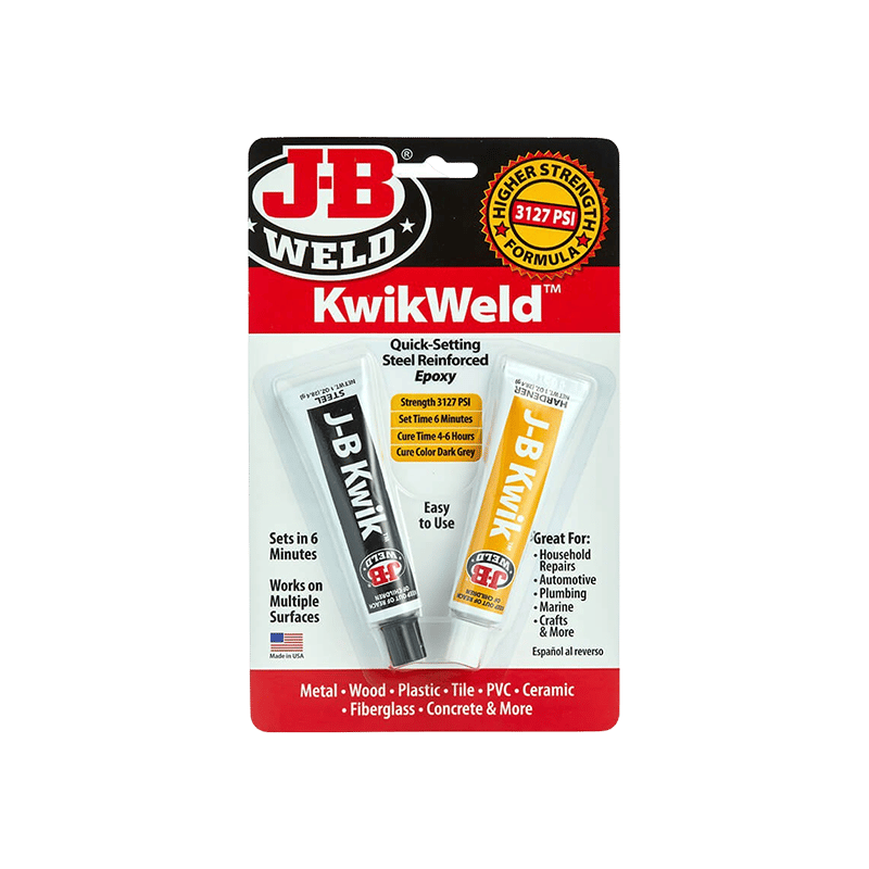 דבק אפוקסי דו רכיבי מהיר מחוזק בפלדה שקוף 56.8 גרם